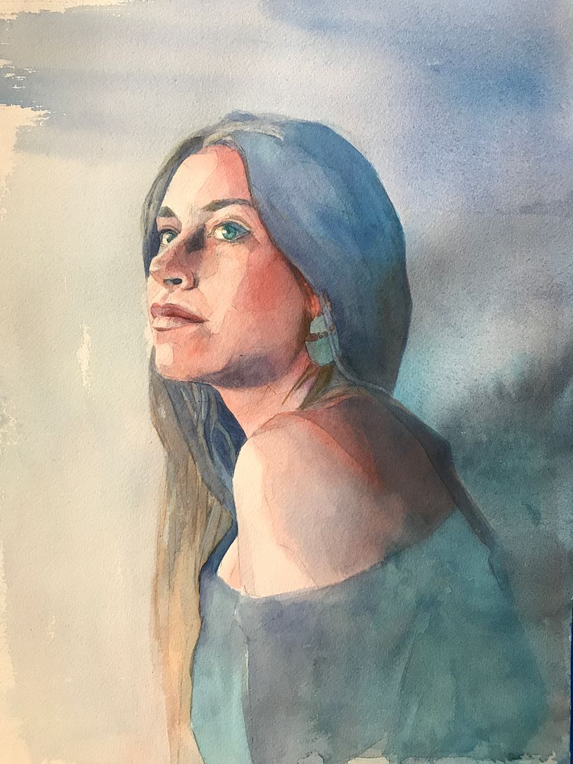 Mi Proyecto del curso: Retrato artístico en acuarela 1