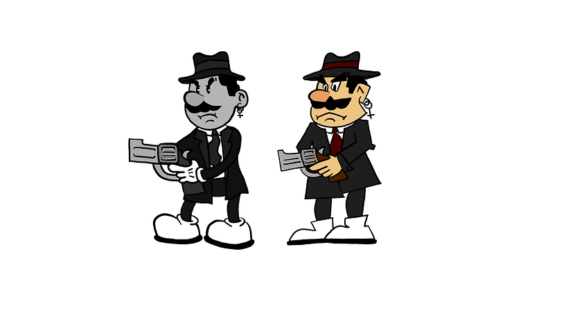 estos fueron los personajes que mas me gustaron mientras hice el curso uno del rubber house y el otro en estilo grafico 