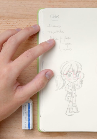 Registre sua criatividade no sketchbook testando personagens com Caio Martins 1