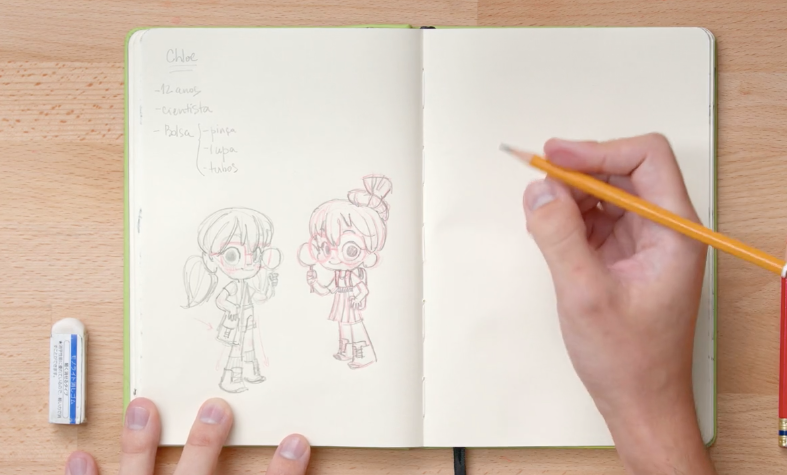 Registre sua criatividade no sketchbook testando personagens com Caio Martins 5