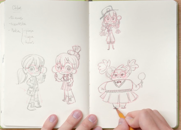 Registre sua criatividade no sketchbook testando personagens com Caio Martins 7