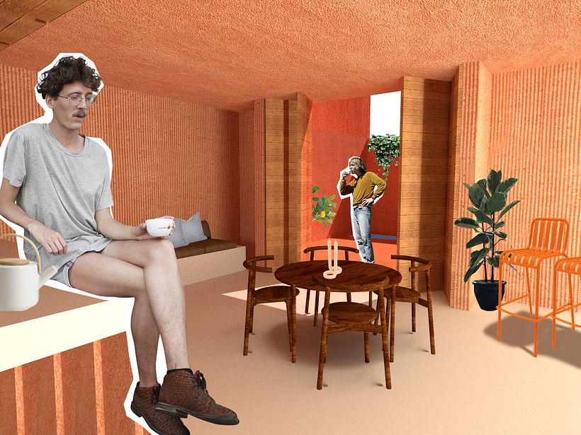 My project in Architectural Visualization Using Digital Collage course 2