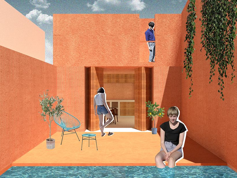 My project in Architectural Visualization Using Digital Collage course 3