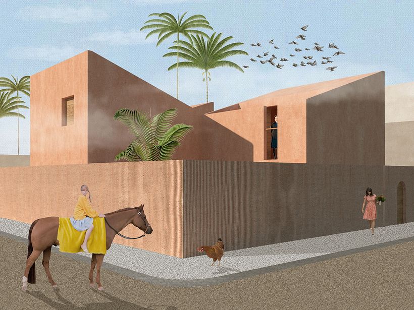 My project in Architectural Visualization Using Digital Collage course 0