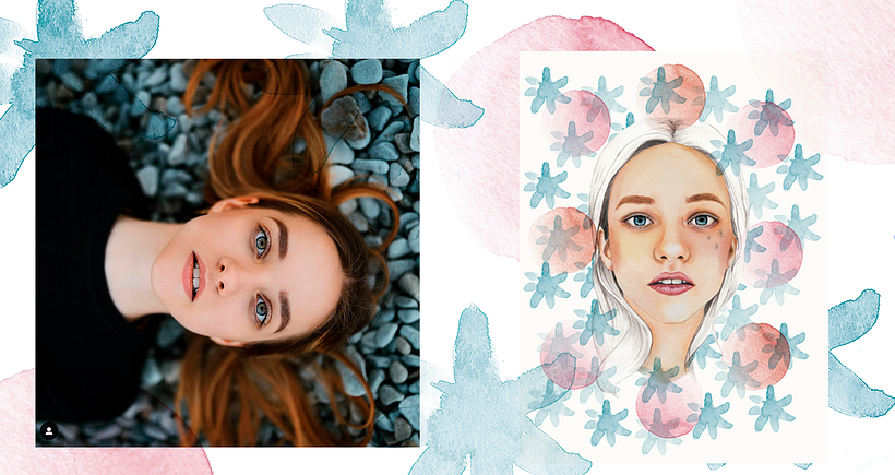 Fotografía de referencia y ilustración final