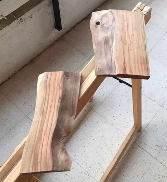 Seleccioné madera de Olivo en bruto, a mi gusto