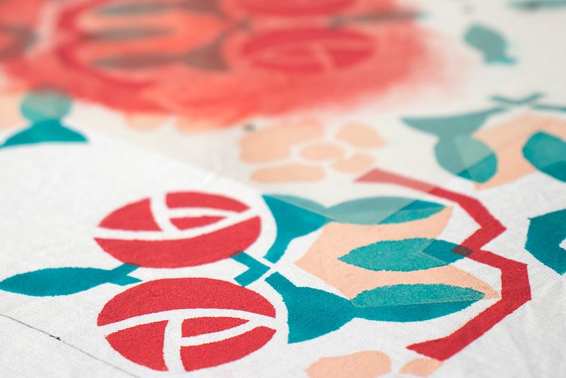 Portuguese Tile Fabric Wall Hanging 3