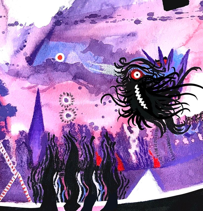 La estética y aspecto del dibujo se debe al pop futurista experimental del cual me inspiré.