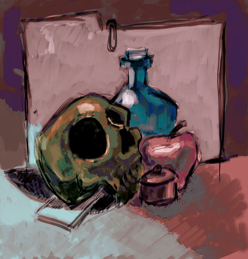 Naturaleza Muerta. Pinceles y pixeles -1