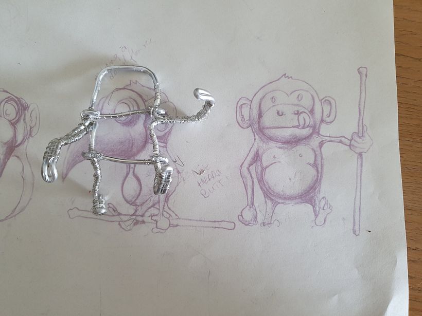 sketch and wire armature