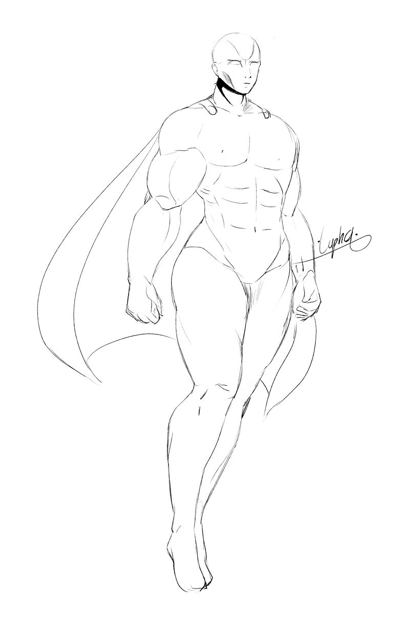Mi Proyecto del curso: Ilustración para cómics: anatomía de un superhéroe -  Rysunek