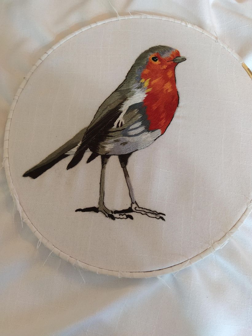 Mi Proyecto del curso: Pintar con hilo: técnicas de ilustración textil 1