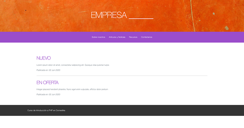 Mi Proyecto del curso: Introducción al desarrollo web con PHP 0