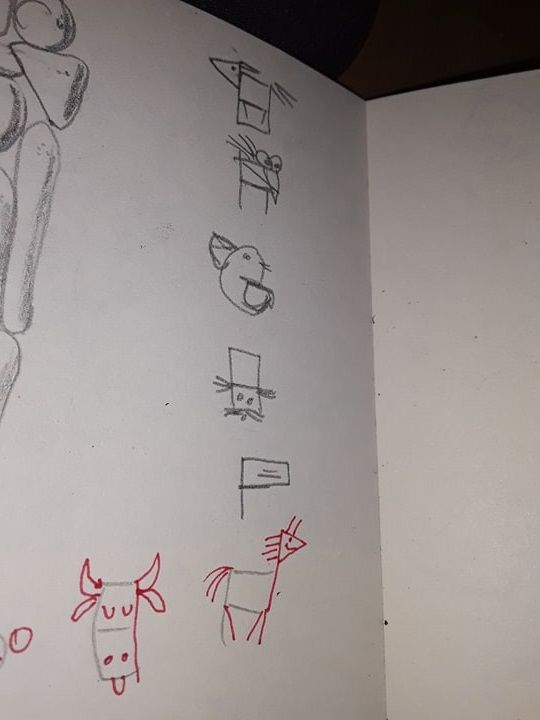 Intenté hacer el alfabeto estas son la E, F, G, H, I