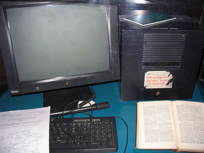 This NeXT computer Berners-Lee worked on is considered the world's first web server