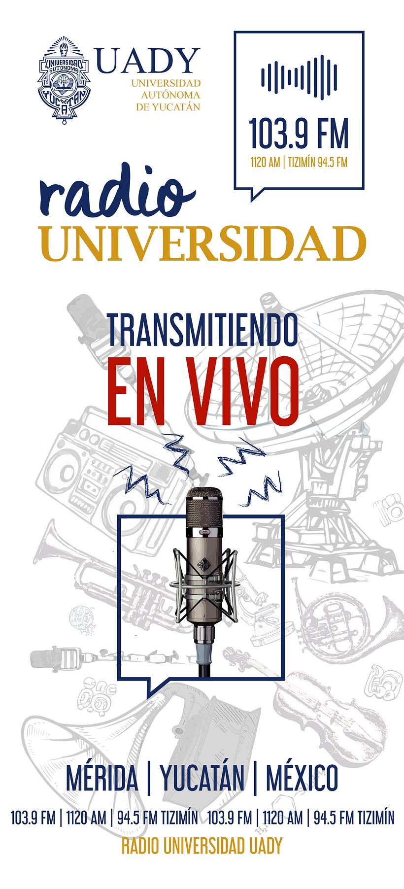 Banner para cabina de radio