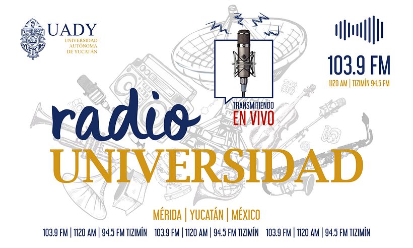 Banner horizontal para cabina de radio