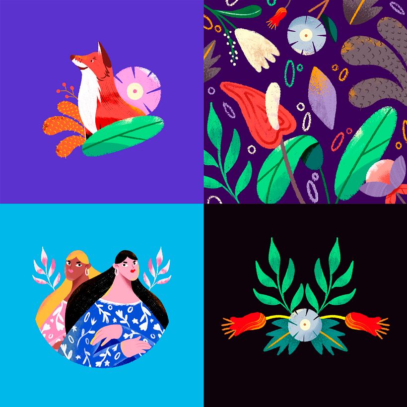 "WOMAN IN NATURE" - Mi Proyecto del curso: Ilustración flat con Photoshop 3