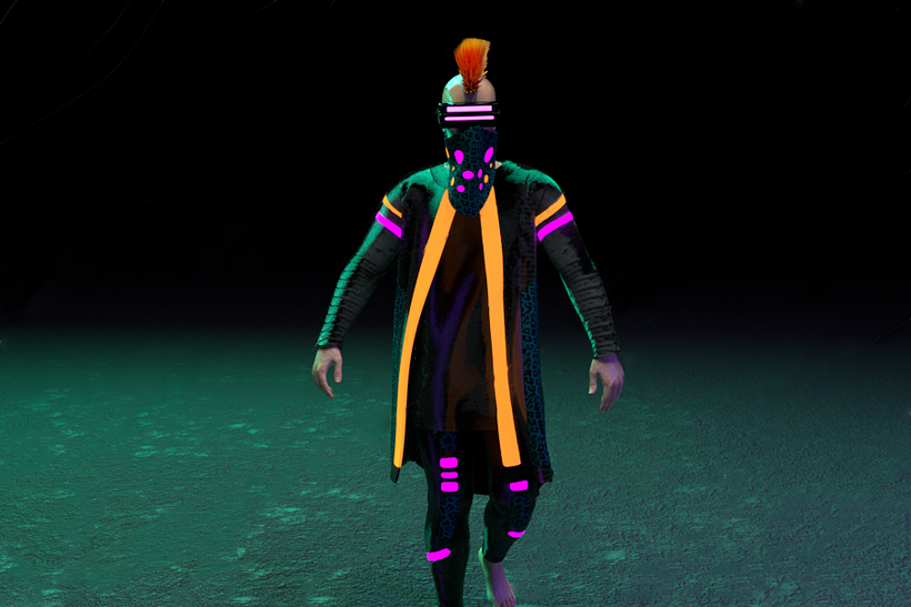 Cyberpunk C4D & Marvelous designer 3