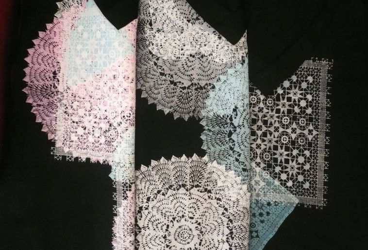 Silk-screen printing using texlak.