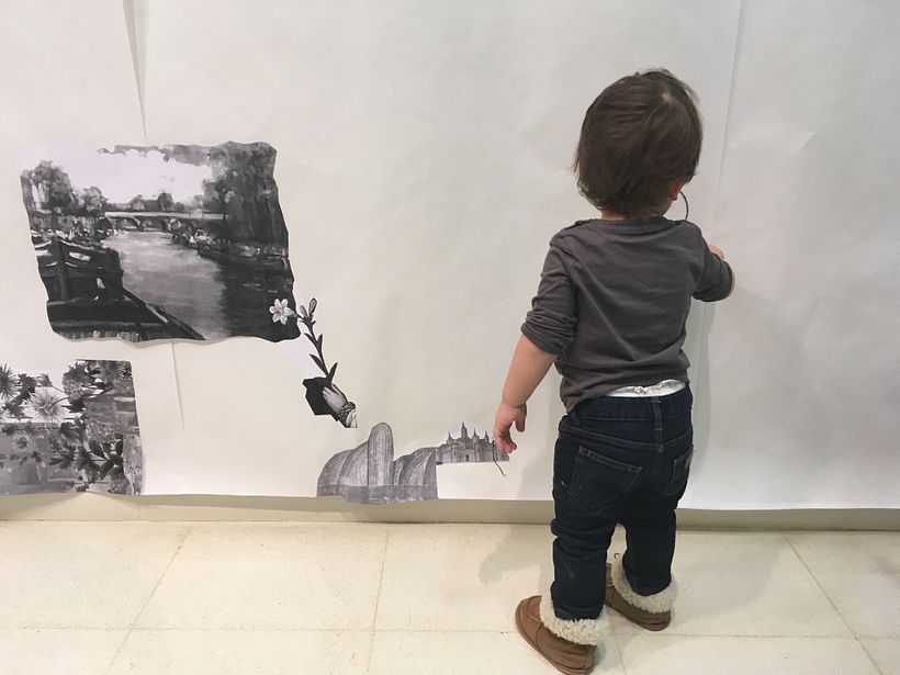 A huge installation for a family workshop at the MNAC, Barcelona.