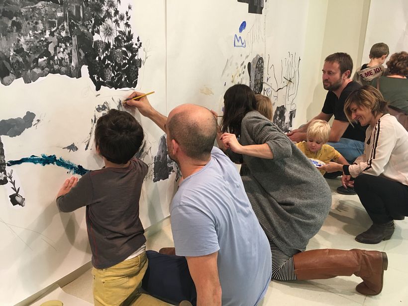 A huge installation for a family workshop at the MNAC, Barcelona.