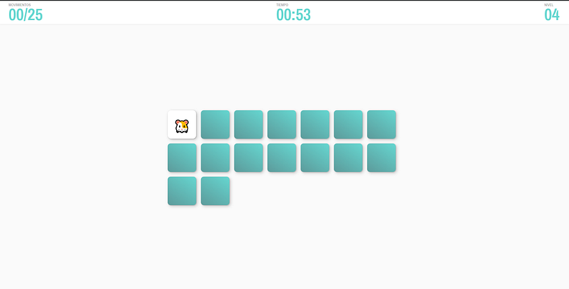 Nivel 4 - Movimientos máximos 25 - Tiempo máximo 55 segundos