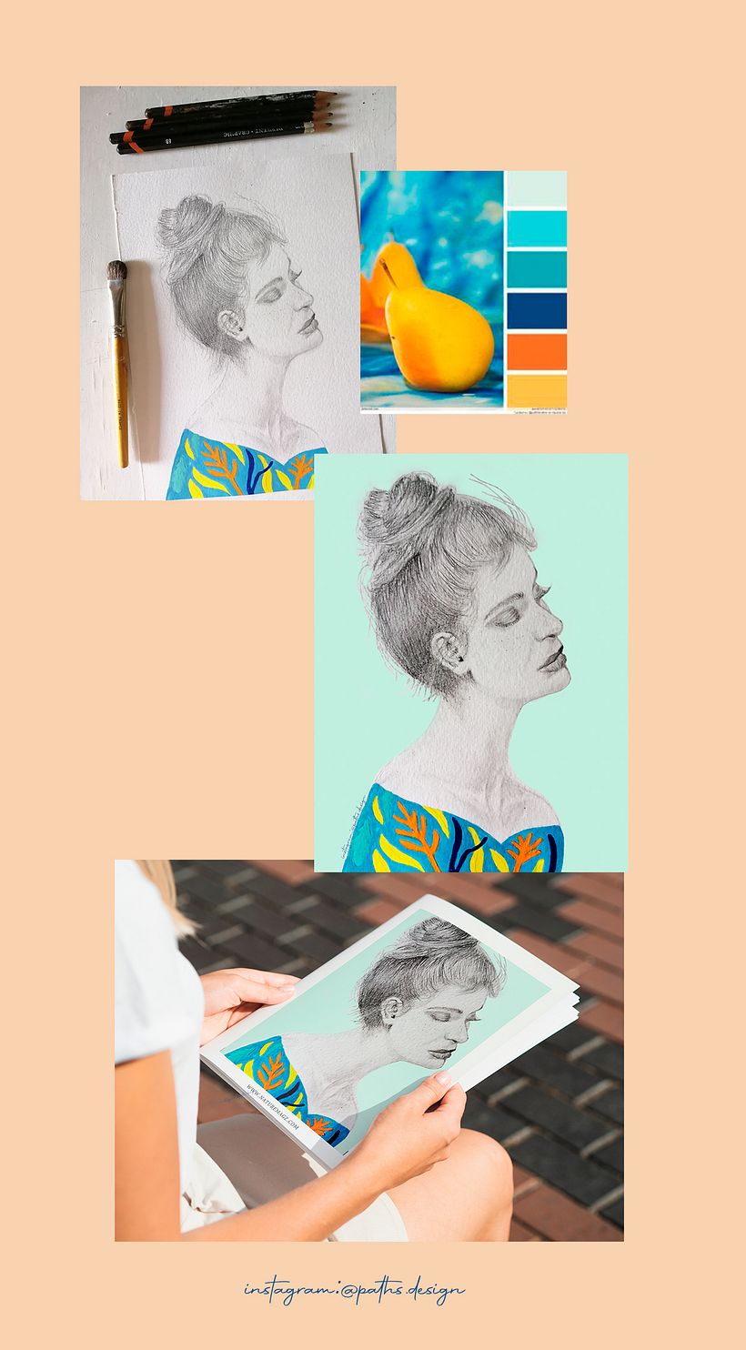 Mi Proyecto del curso: Retrato con lápiz, técnicas de color y Photoshop -1