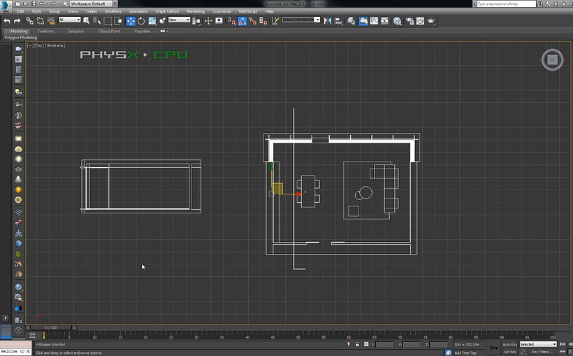 Vista previa de los planos de estancia para ejercicio de modelado. AMO 3D Visual