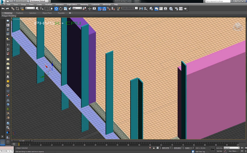 Vista previa de modelado sobre planos para ejercicio de práctica. AMO 3D Visual