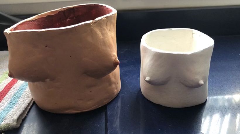 Primer intento pintado con acrílico y segundo al natural (pre curso)
