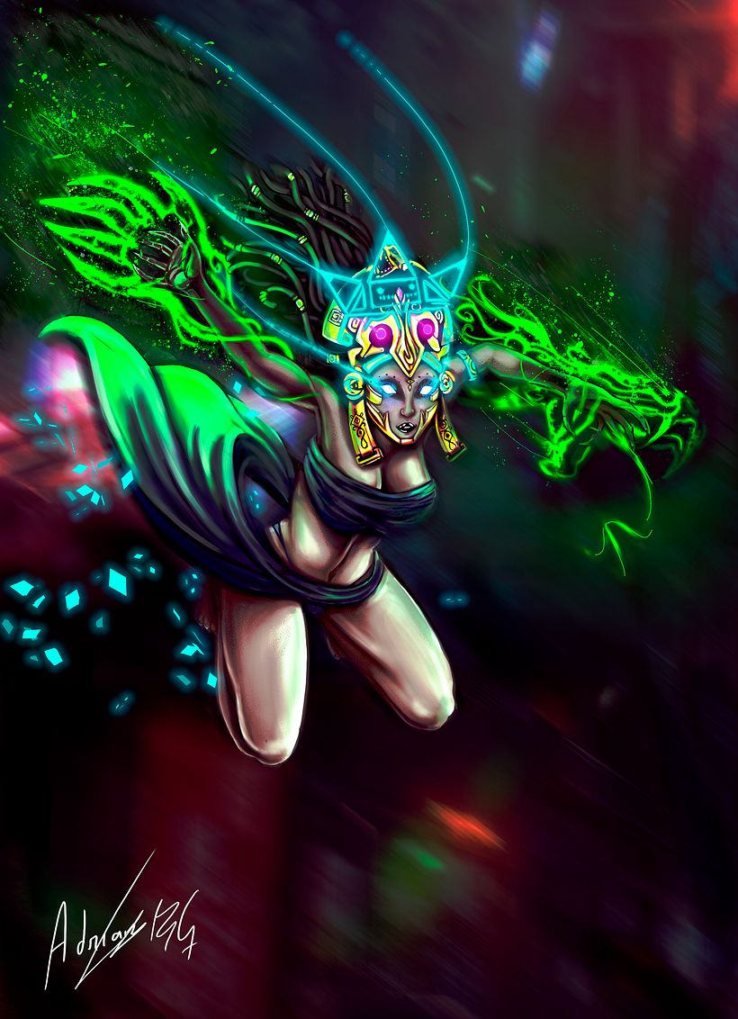 Version alternativa para concurso futurista de Huion