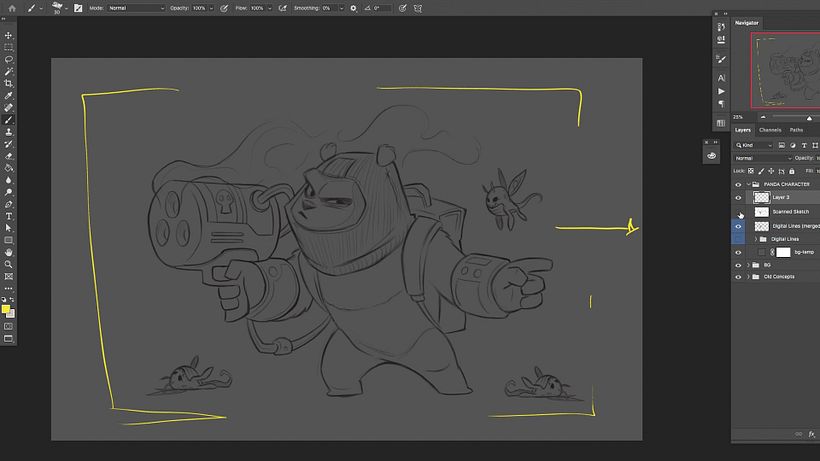 Photoshop Tutorial: How to Scan or Import Your Character Sketch 7