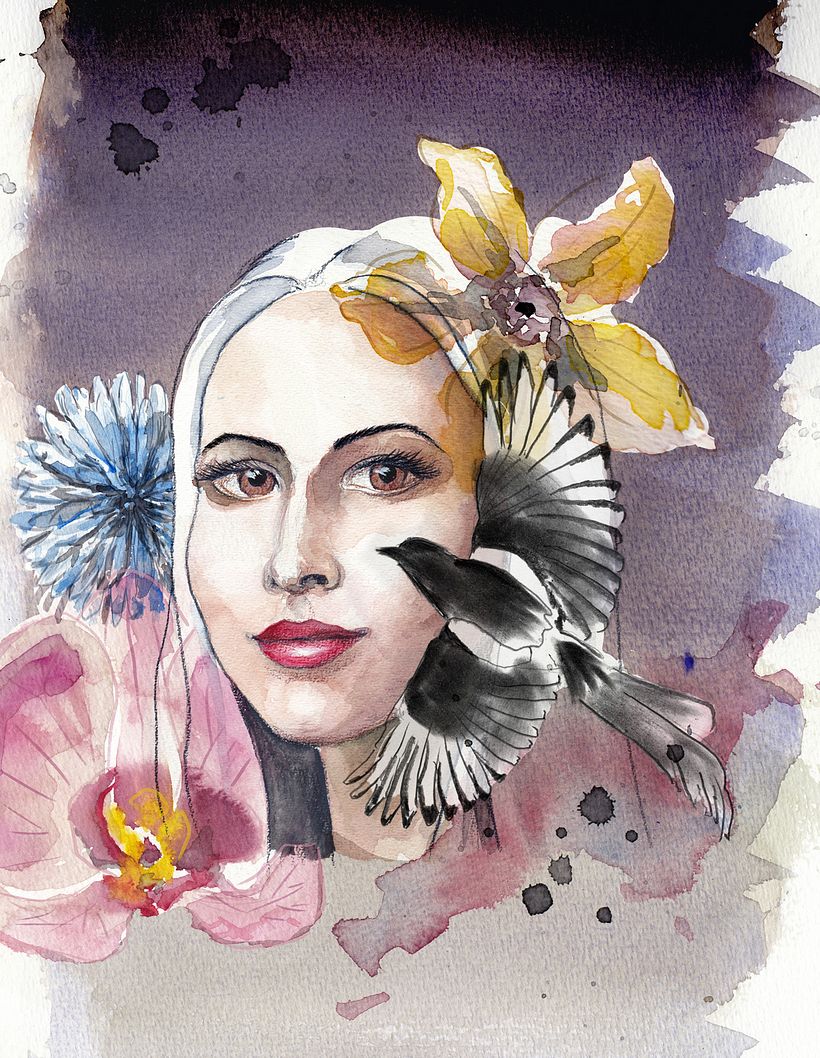 My project in Illustrated Portrait in Watercolor course -1