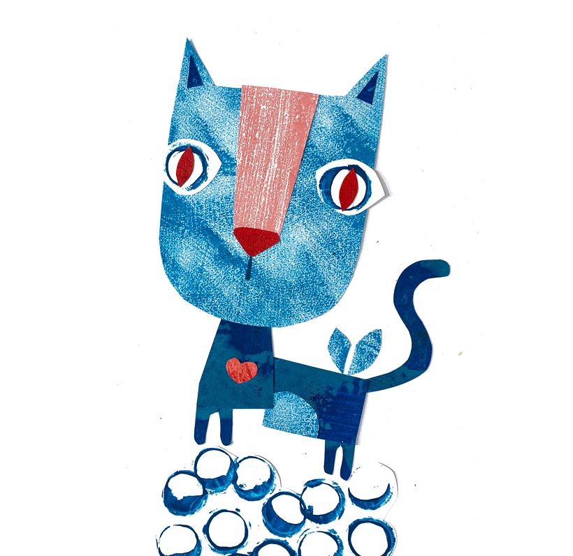 Gatos en cuarentena - Ilustración tradicional