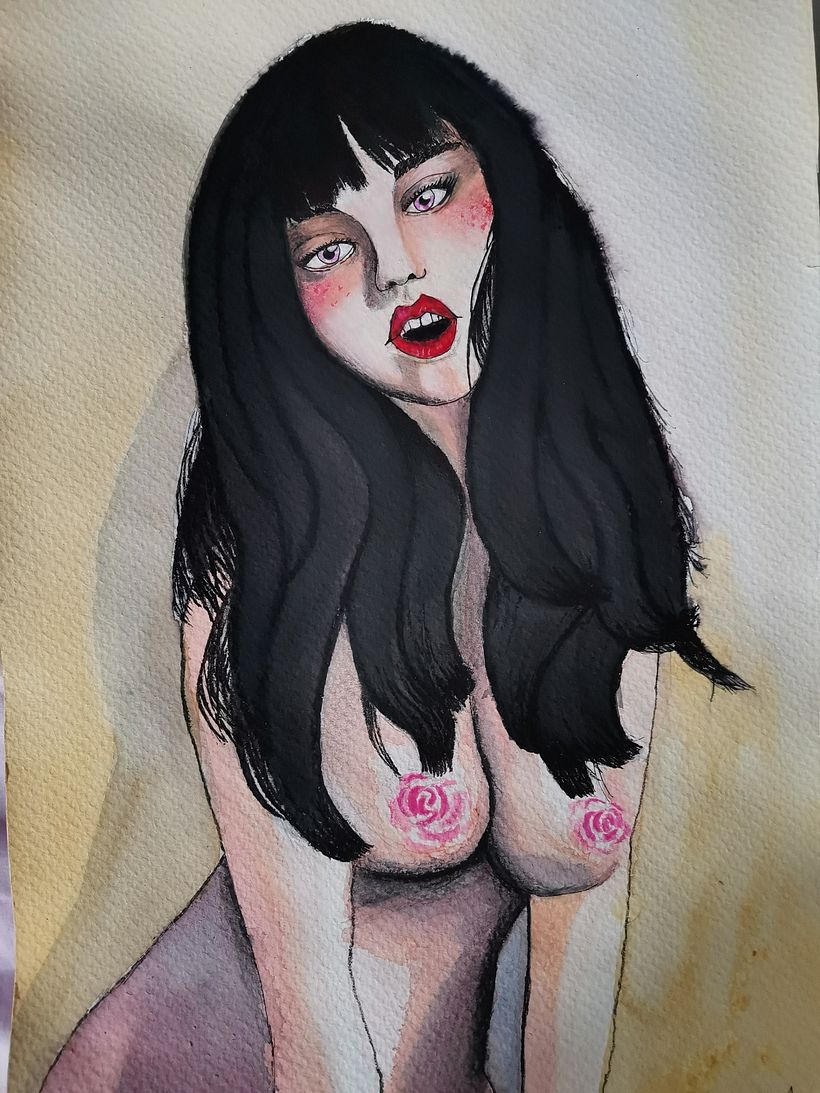 Mi Proyecto del curso: Retrato ilustrado en acuarela 2