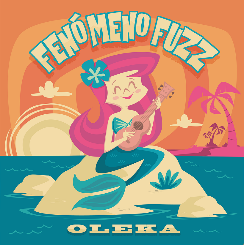 Portada del Single "Oleka" de la banda mexicana "Fenómeno Fuzz" ¡Mi primer trabajo para una banda en México! 
