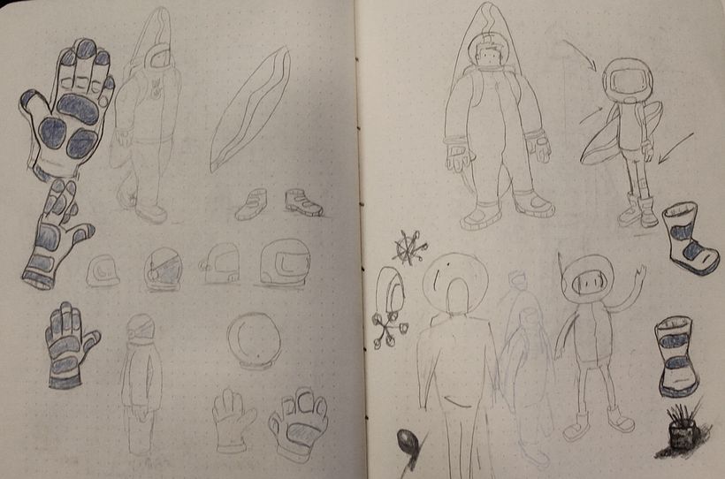 Boceto para astronauta