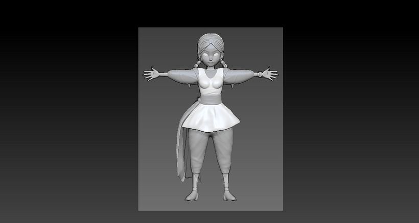 High poly, front en Zbrush