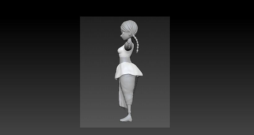 High poly, perfil en Zbrush