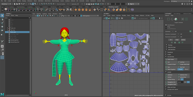 UVs en Maya