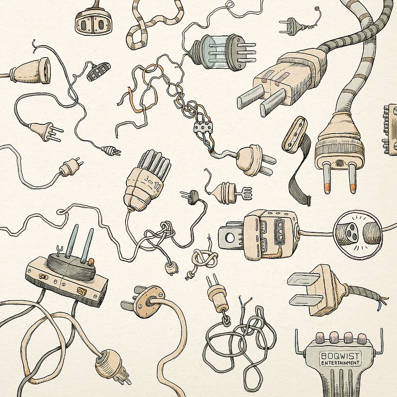 Extra drawing prompt: Some power cords (and other fantasy gear)