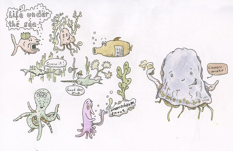 Extra drawing prompt: Life under the sea