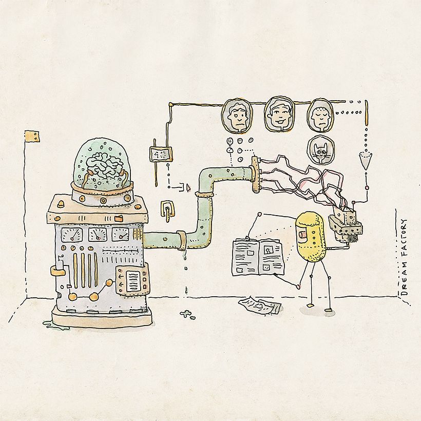 Extra drawing prompt: Dream factory (the main machine room, that is)