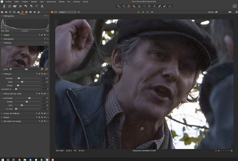 Capture One: fotografía con ruido reducido con ajustes de luz, detalle y color
