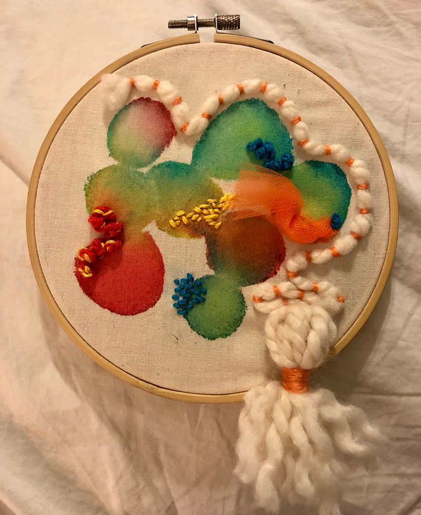 My project in Embroidery and Watercolor Basic Techniques course - Bordado