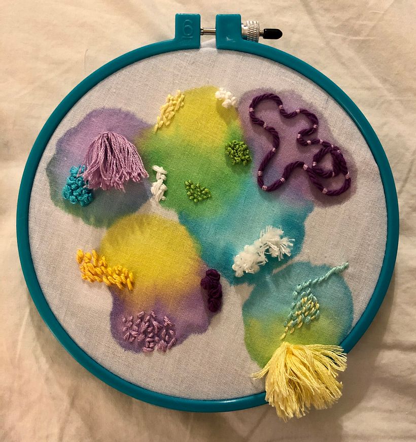 My project in Embroidery and Watercolor Basic Techniques course - Bordado