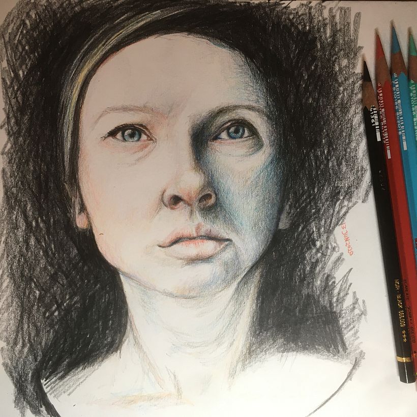 My project in Chiaroscuro Creative Portrait with Pencils course -1