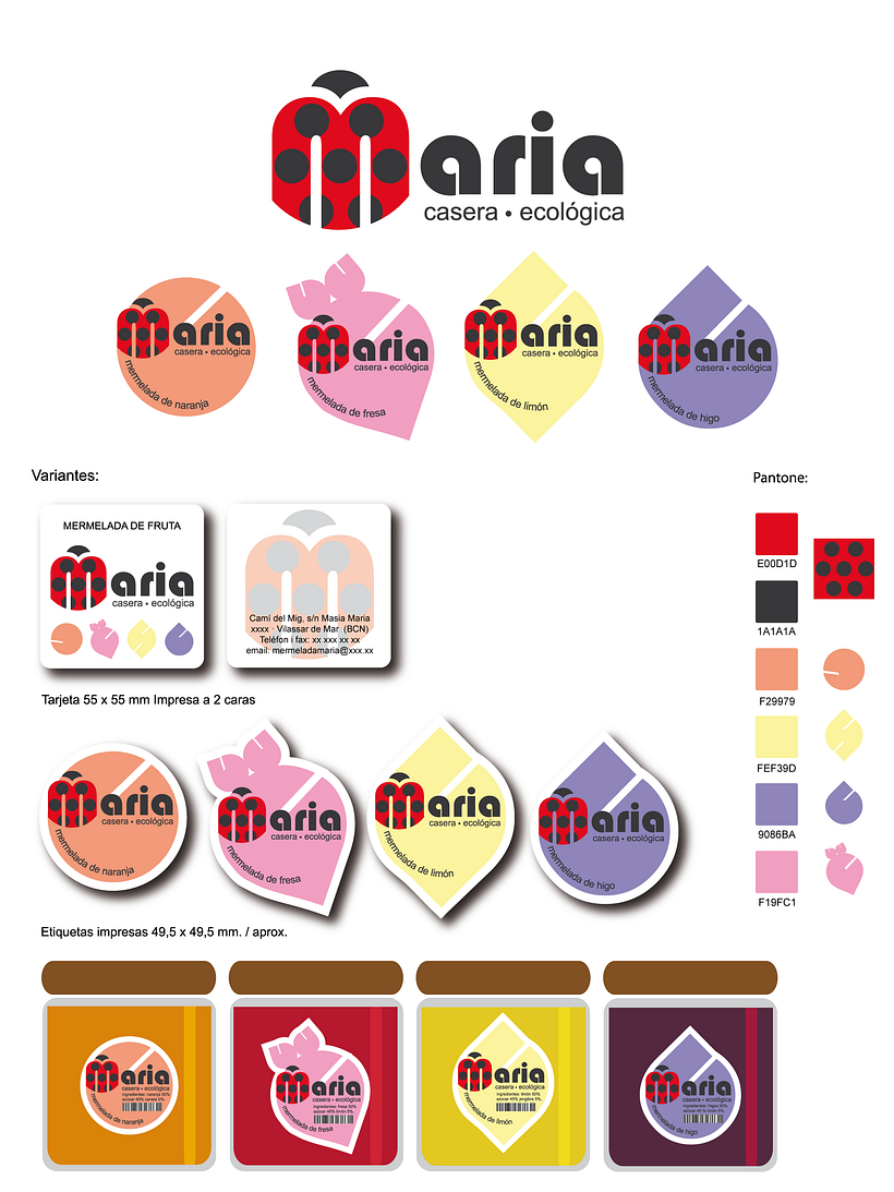 Marca de mermeladas caseras y ecológicas. (Ficticia) 