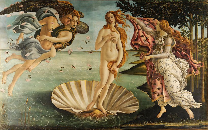 'O nascimento de Vênus', de Botticelli. Crédito: domínio público